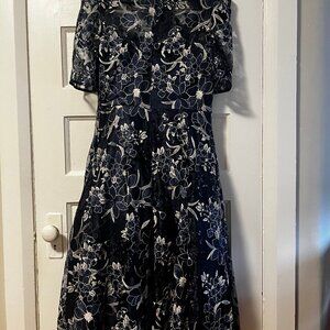 Eliza J Short Sleeve Illusion Yoke Dress size 10